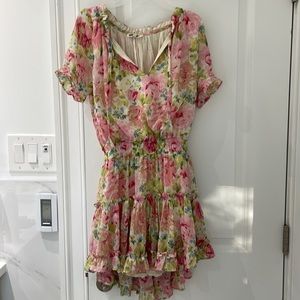 floral smocked mini dress from mixology